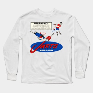 Warning Label / Lawn Jarts Missile Game Long Sleeve T-Shirt